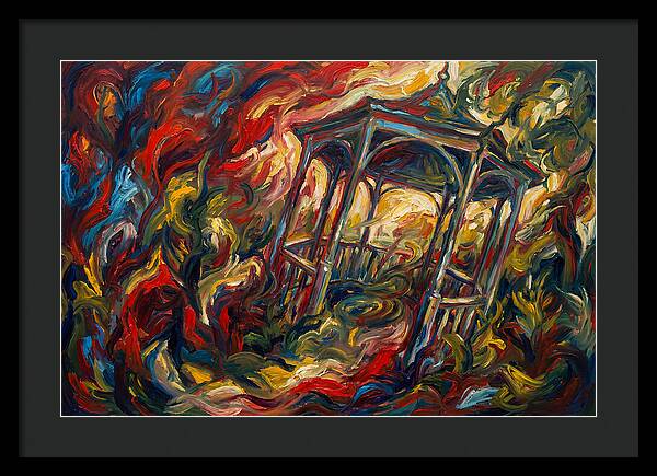 Garden Gazebo In Flames