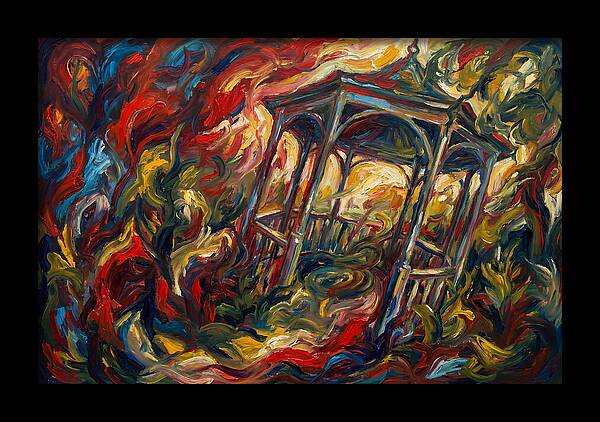 Garden Gazebo In Flames