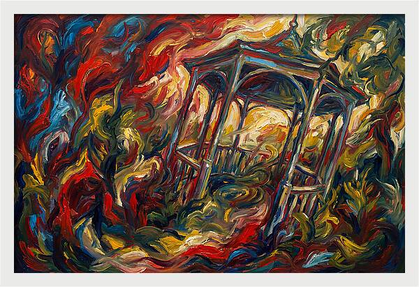 Garden Gazebo In Flames