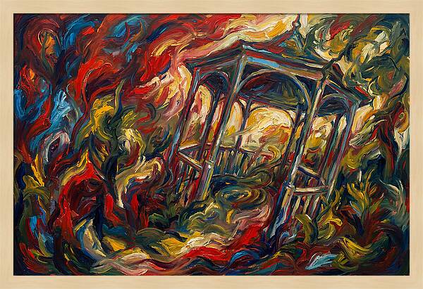 Garden Gazebo In Flames