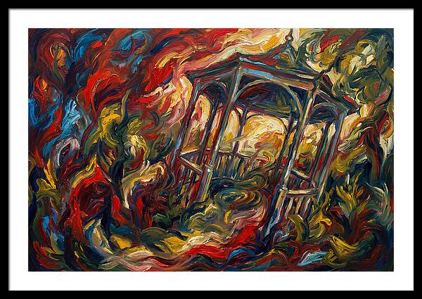 Garden Gazebo In Flames