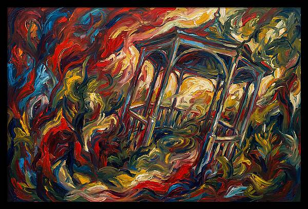 Garden Gazebo In Flames