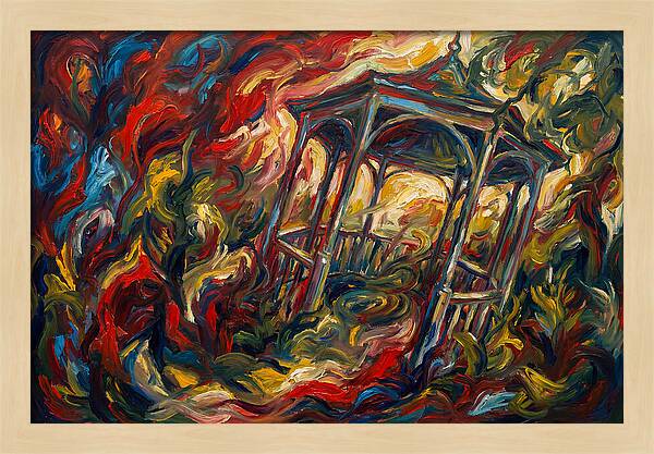 Garden Gazebo In Flames