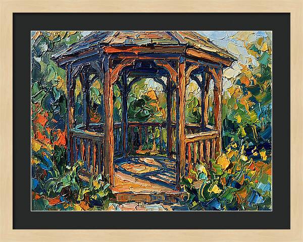 Garden Gazebo In Vibrant Colors