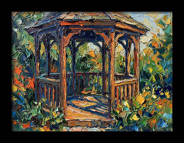 Garden Gazebo In Vibrant Colors