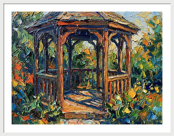Garden Gazebo In Vibrant Colors
