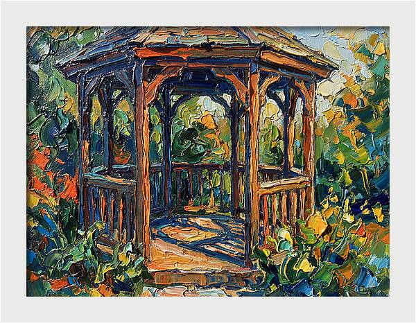 Garden Gazebo In Vibrant Colors