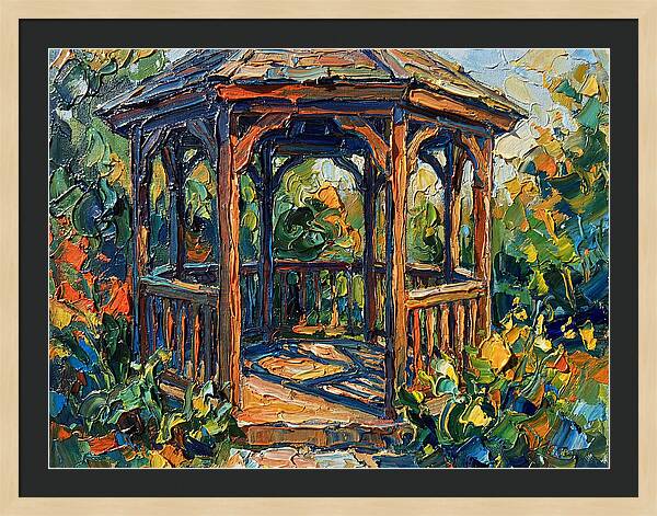 Garden Gazebo In Vibrant Colors