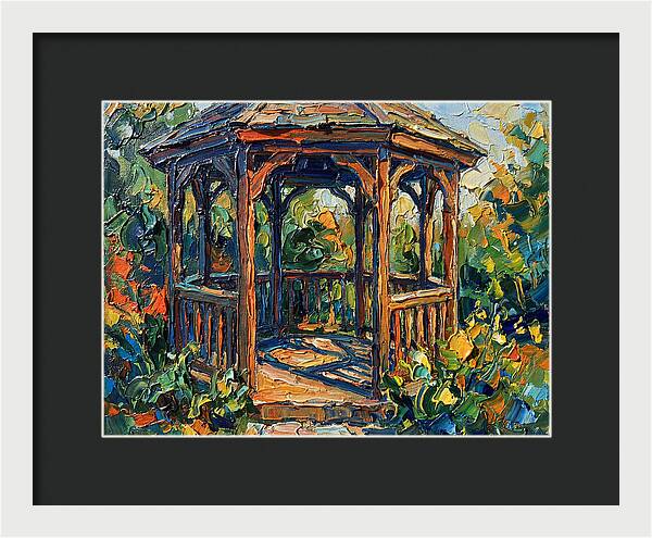 Garden Gazebo In Vibrant Colors