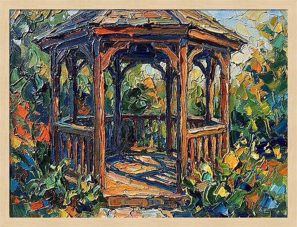 Garden Gazebo In Vibrant Colors