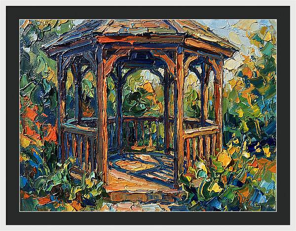 Garden Gazebo In Vibrant Colors