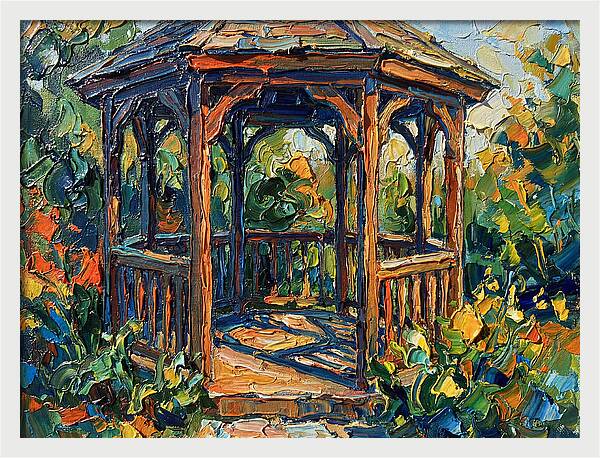Garden Gazebo In Vibrant Colors