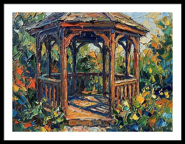 Garden Gazebo In Vibrant Colors