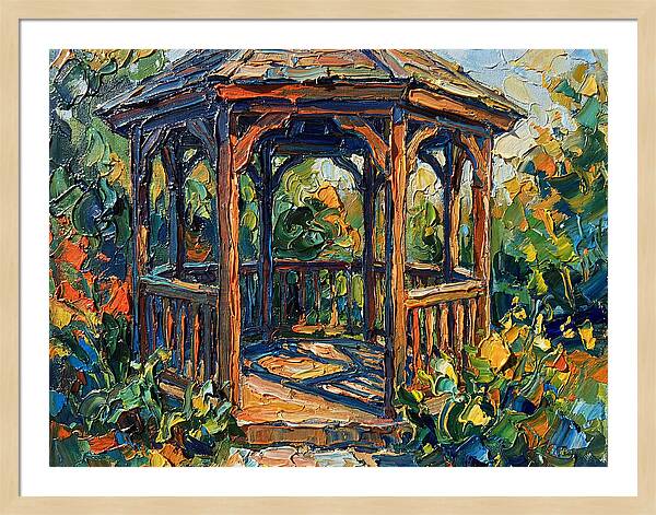 Garden Gazebo In Vibrant Colors