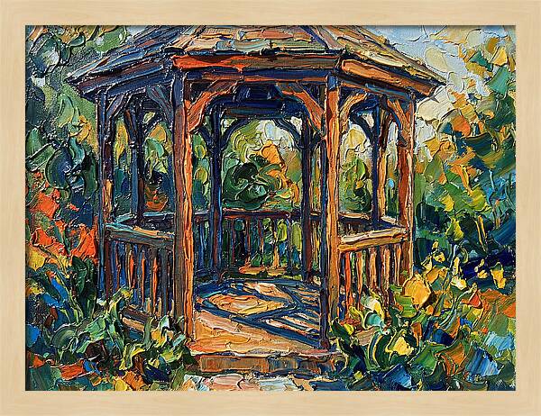 Garden Gazebo In Vibrant Colors