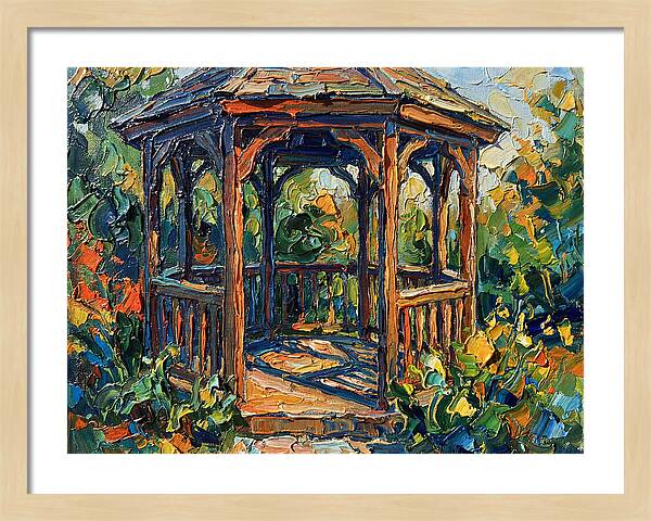 Garden Gazebo In Vibrant Colors