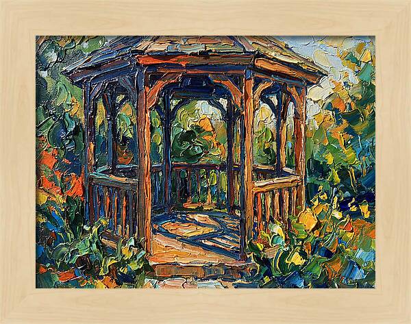 Garden Gazebo In Vibrant Colors