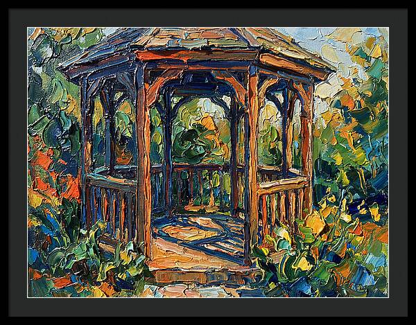 Garden Gazebo In Vibrant Colors