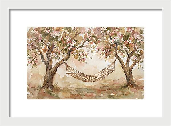 Garden Hammock Under Apple Blossoms