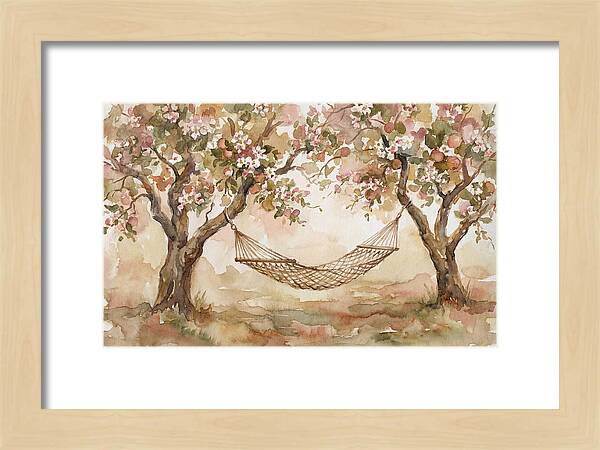 Garden Hammock Under Apple Blossoms