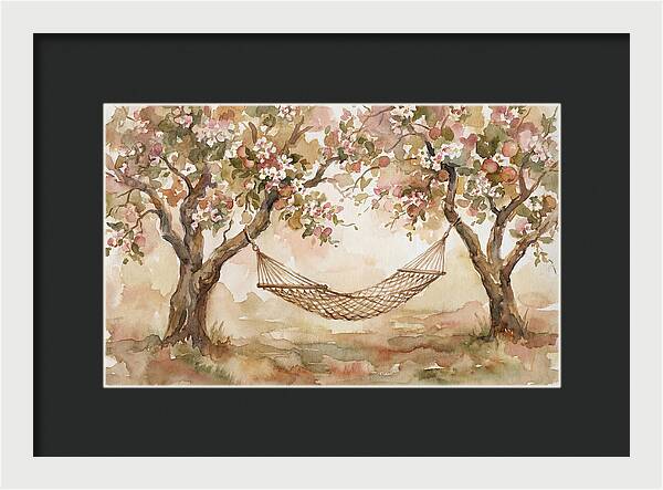 Garden Hammock Under Apple Blossoms