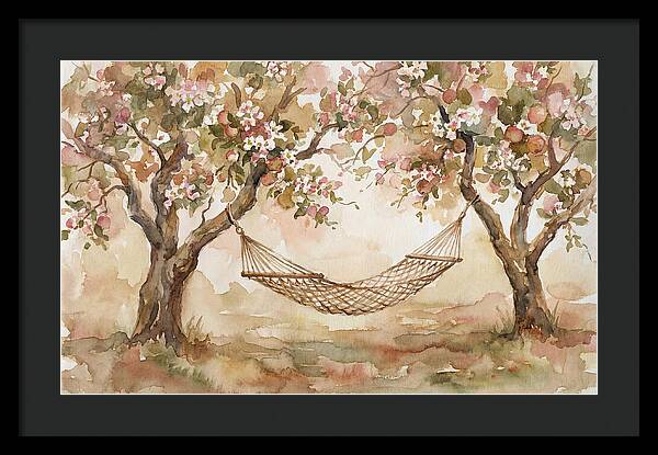 Garden Hammock Under Apple Blossoms