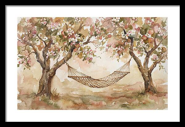 Garden Hammock Under Apple Blossoms