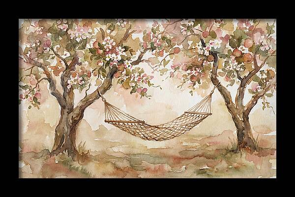 Garden Hammock Under Apple Blossoms