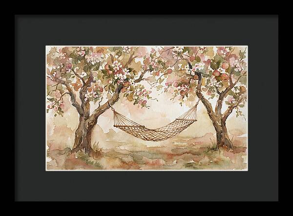 Garden Hammock Under Apple Blossoms