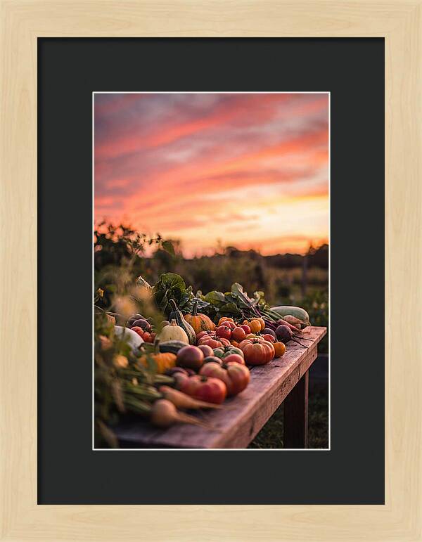 Garden Harvest At Sunset