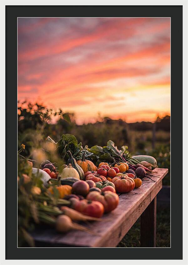 Garden Harvest At Sunset