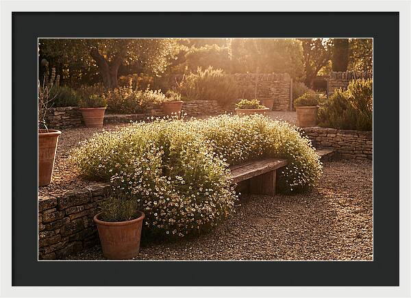 Garden Herb Seat Surrounded By Chamomile