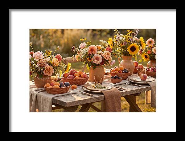 Garden Party Table With Summer Flowers