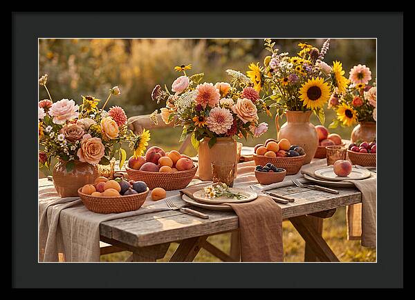 Garden Party Table With Summer Flowers
