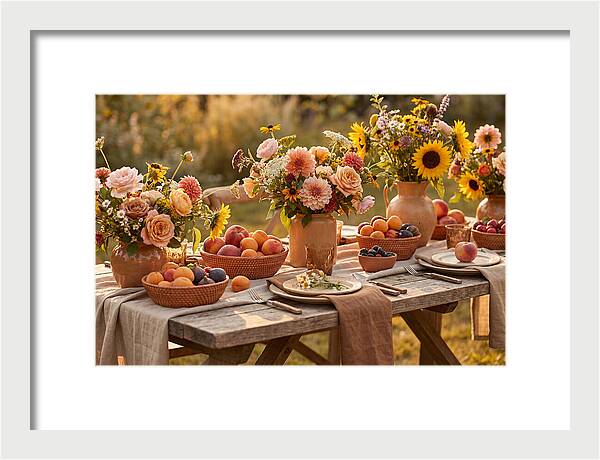 Garden Party Table With Summer Flowers
