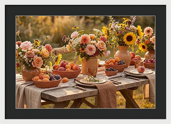 Garden Party Table With Summer Flowers