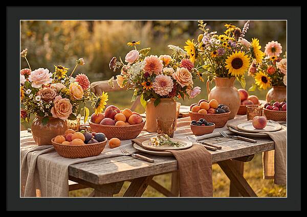 Garden Party Table With Summer Flowers