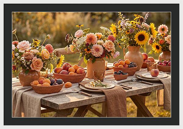 Garden Party Table With Summer Flowers