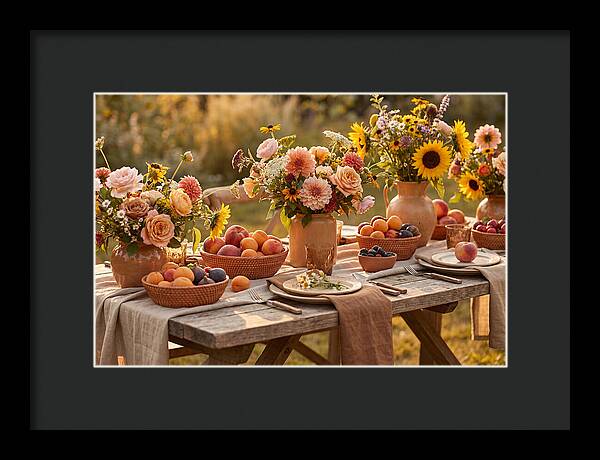 Garden Party Table With Summer Flowers