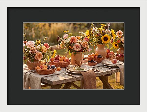 Garden Party Table With Summer Flowers