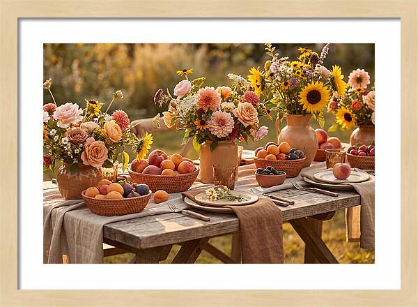 Garden Party Table With Summer Flowers