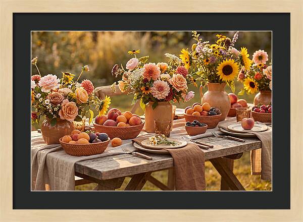 Garden Party Table With Summer Flowers