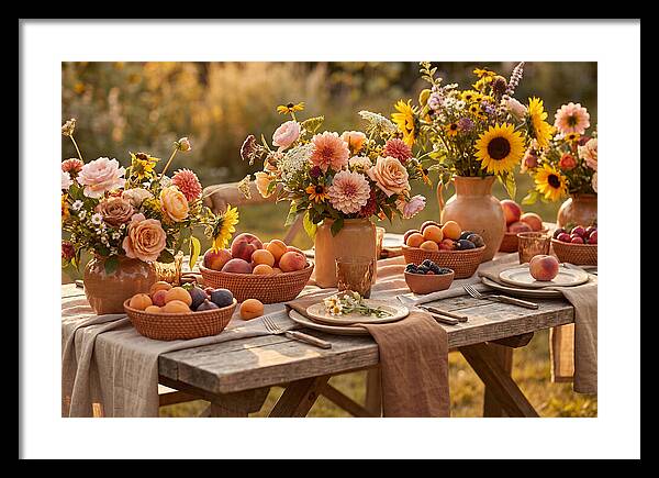 Garden Party Table With Summer Flowers