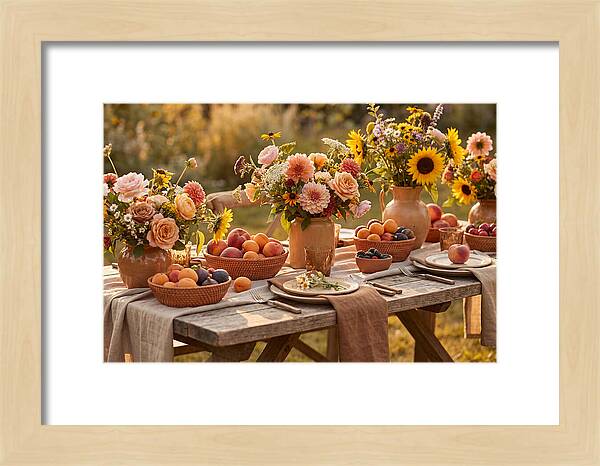 Garden Party Table With Summer Flowers