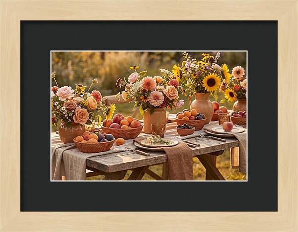 Garden Party Table With Summer Flowers