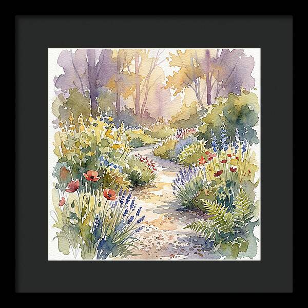Garden Path Through Blossoms