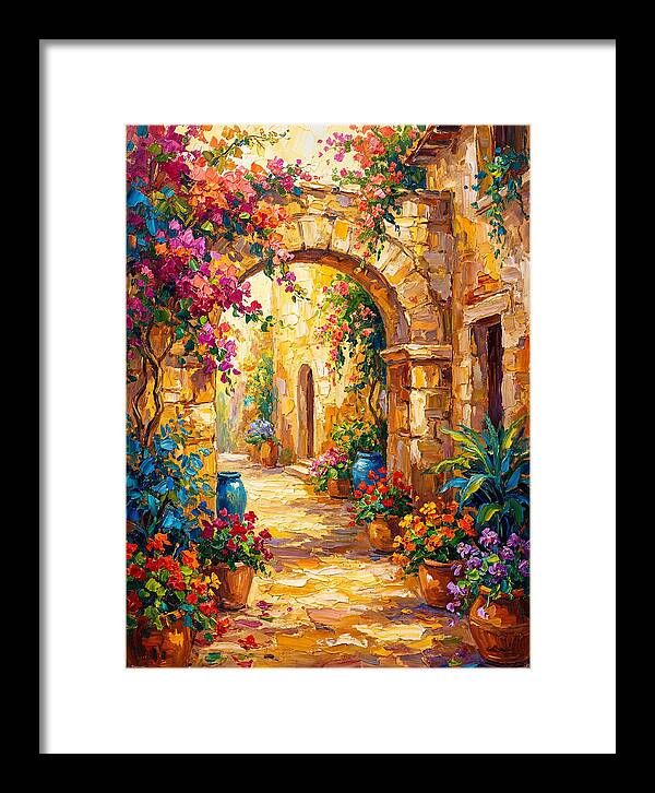 Garden Path Through Mediterranean Blooms