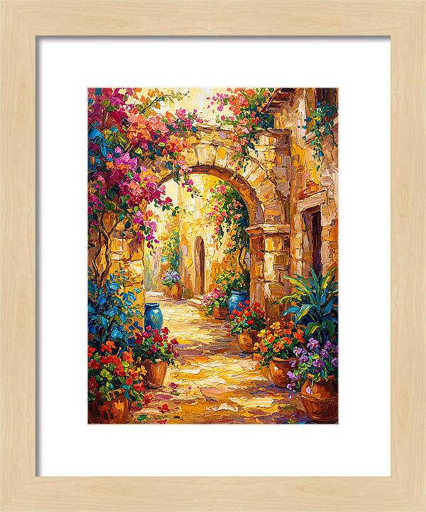 Garden Path Through Mediterranean Blooms