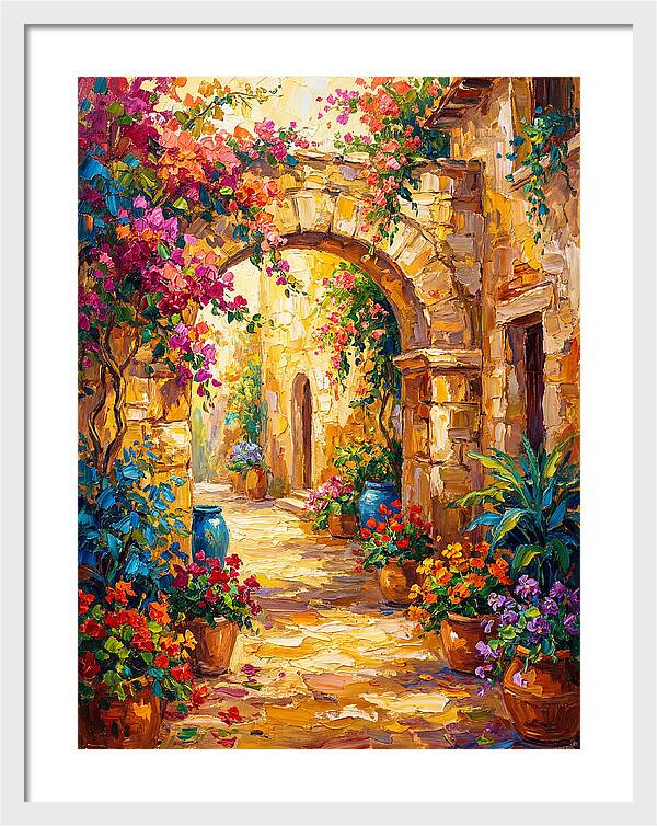 Garden Path Through Mediterranean Blooms