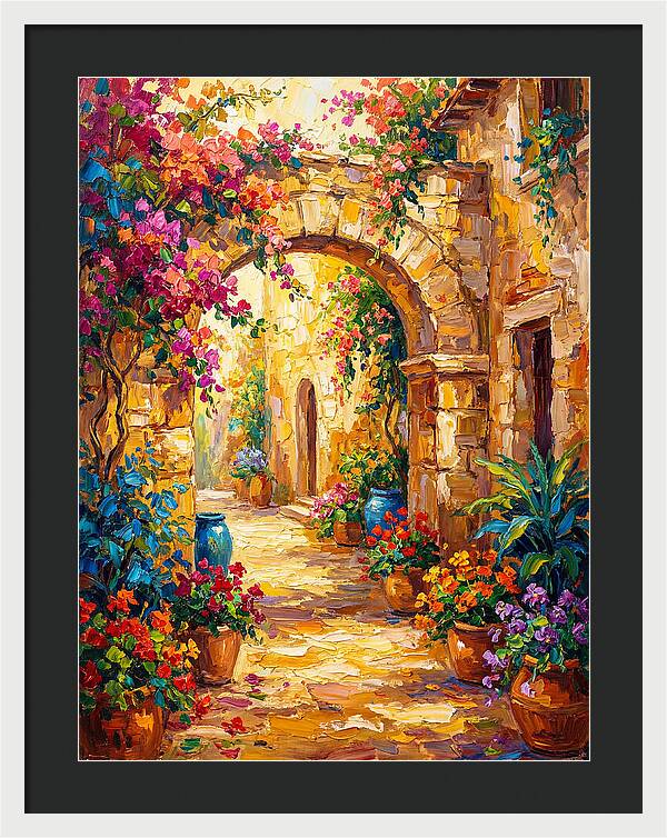 Garden Path Through Mediterranean Blooms